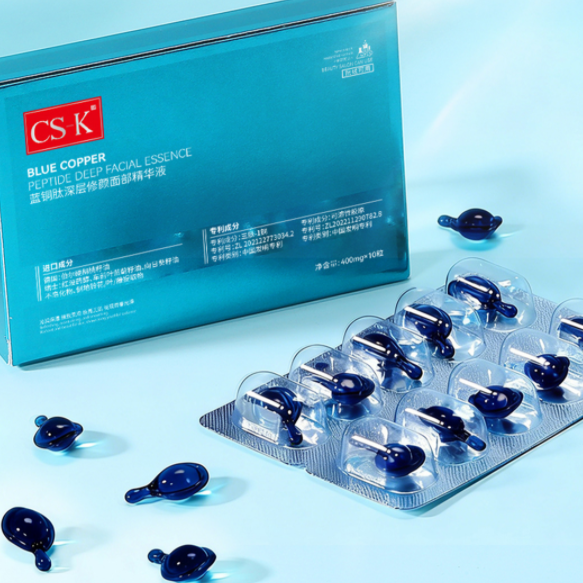 OEM/ODM Blue Copper Peptide + Squalane Facial Serum — Hydrate, Repair & Oil-Control