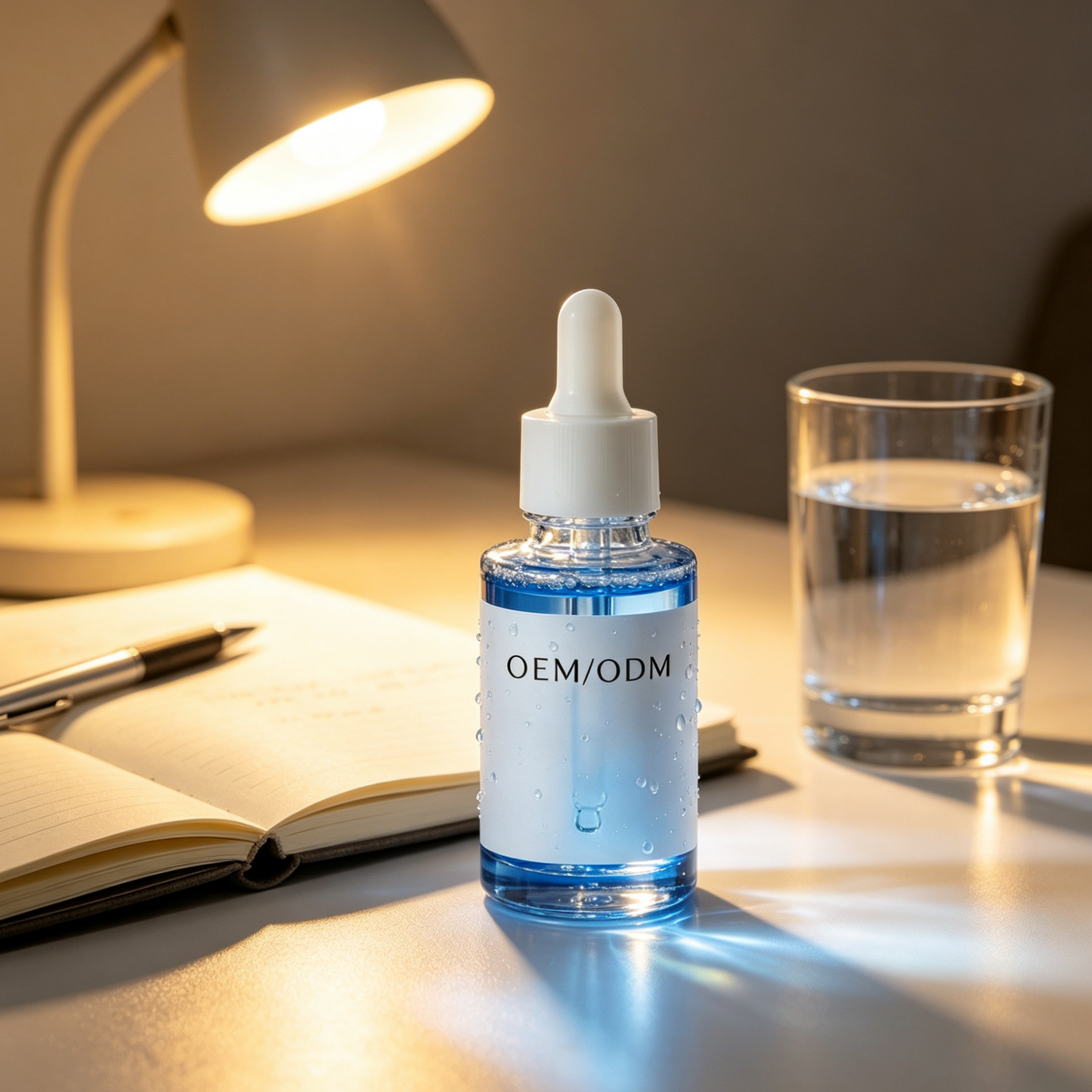 OEM Blue Copper Peptide Hydrating Facial Serum — Custom Manufacturing