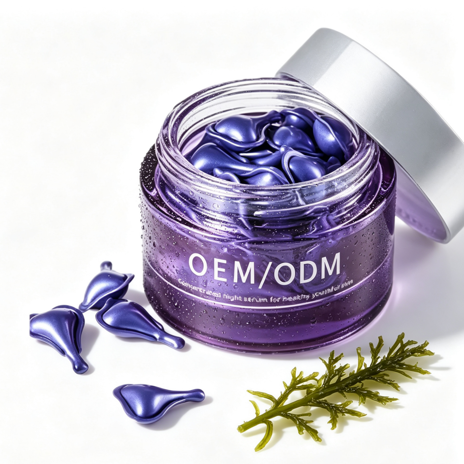 OEM Marine Bamboo Anti-Photoaging Firming Face Oil Serum Pure Plant Softgel Capsules Skin Care Custom Factory