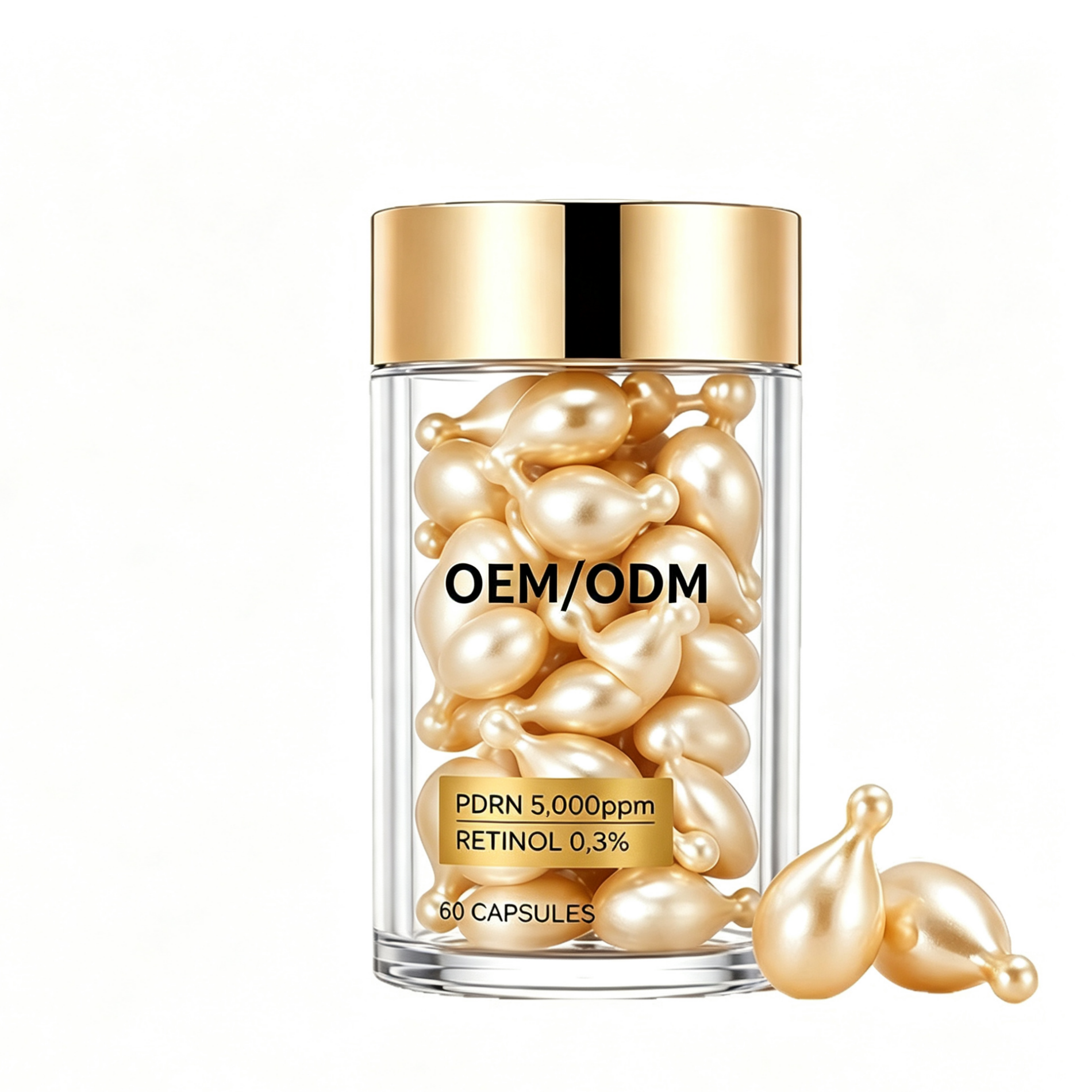 Custom Fullerene + Placenta Anti-Aging Serum Capsules — OEM/ODM