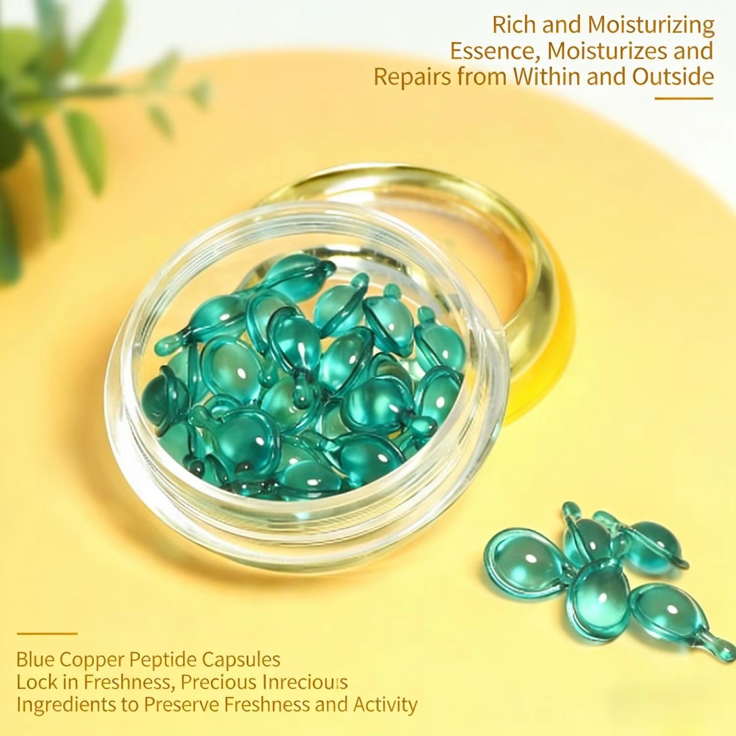 Blue Copper Peptide Repair Essence Capsules — Moisturizing & Firming Serum