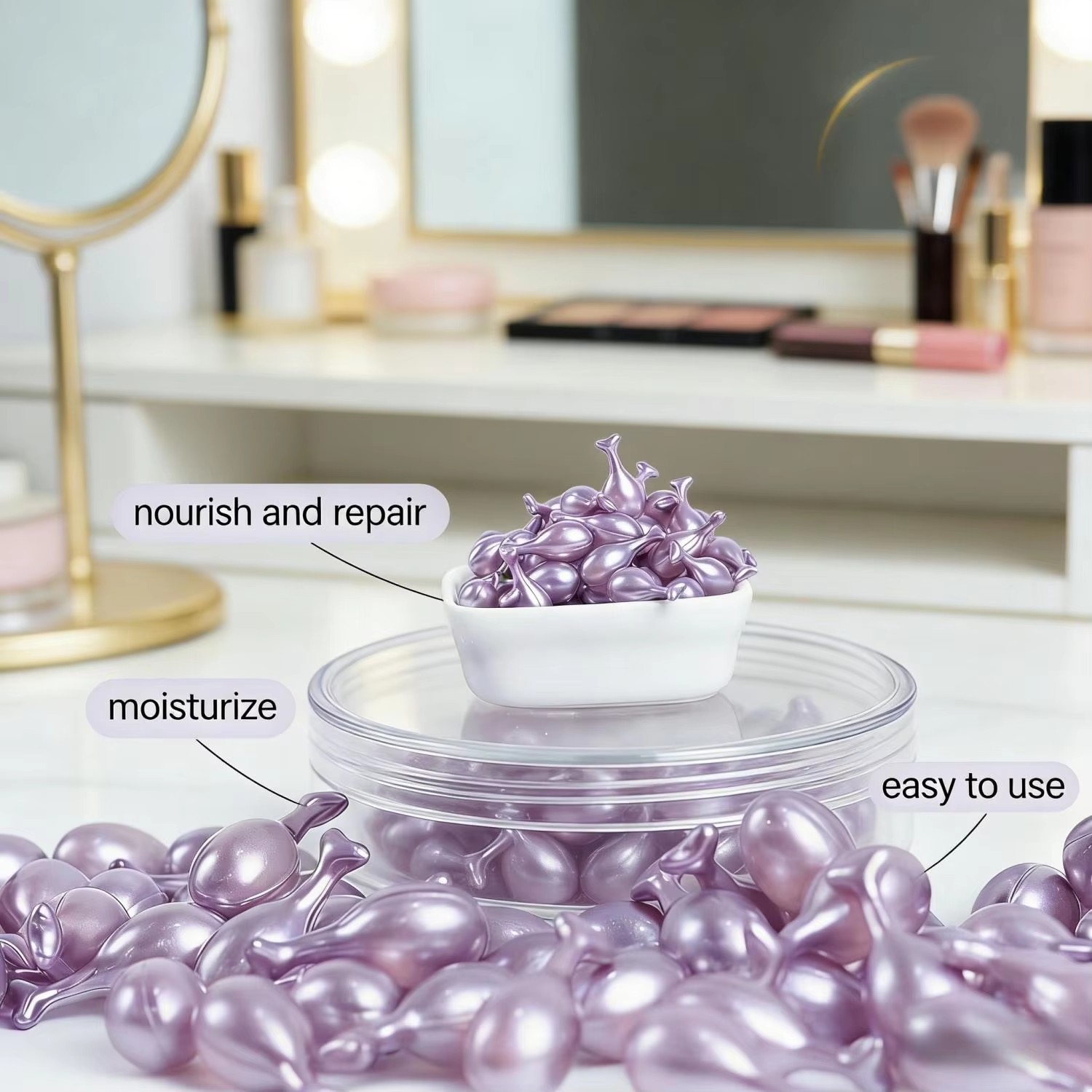 OEM Polypeptide + Placental + Fullerene Anti-Aging Face Serum Capsules — Custom Skincare Essence