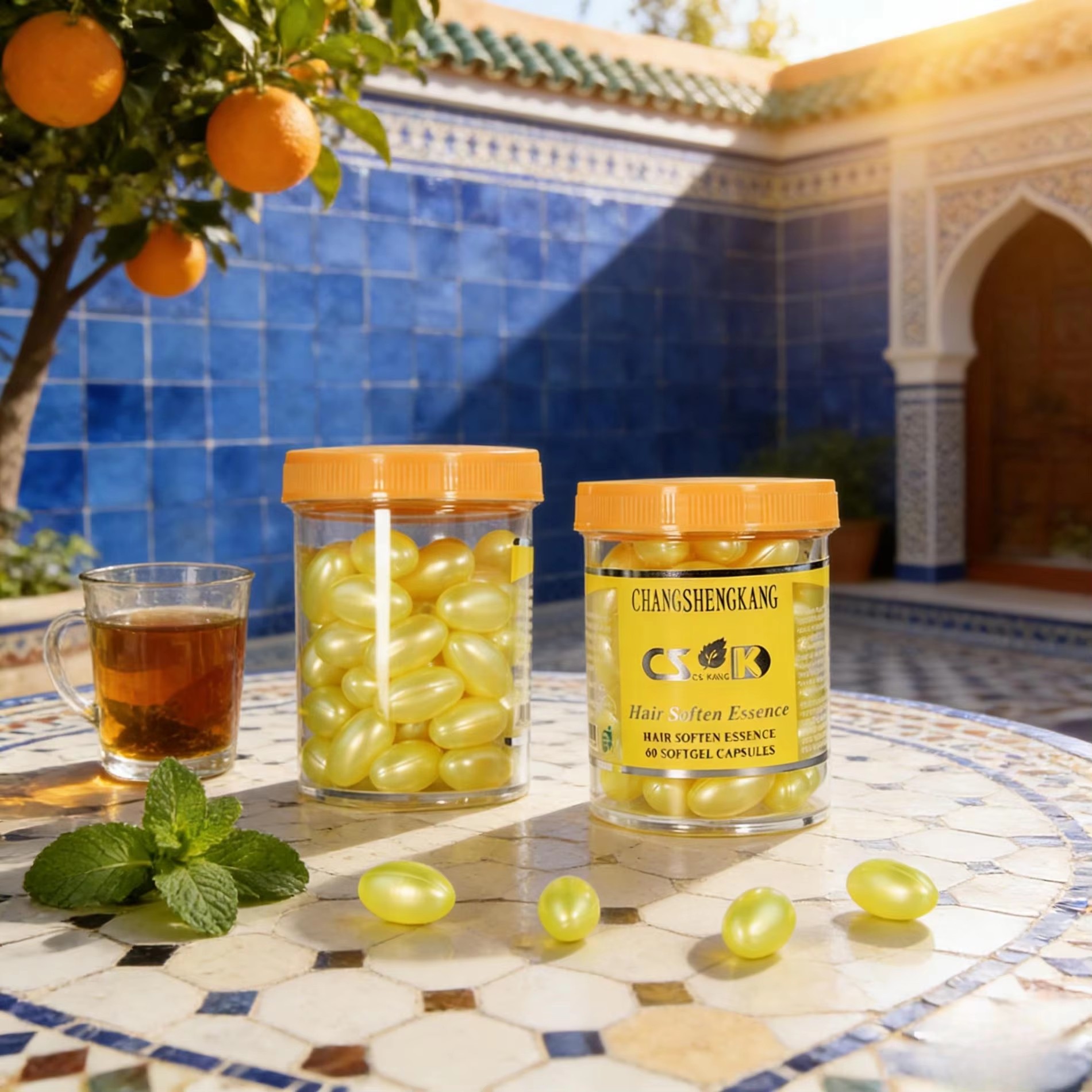 OEM Moroccan Oil Smoothing Hair Capsules — No-Rinse Anti-Frizz Treatment