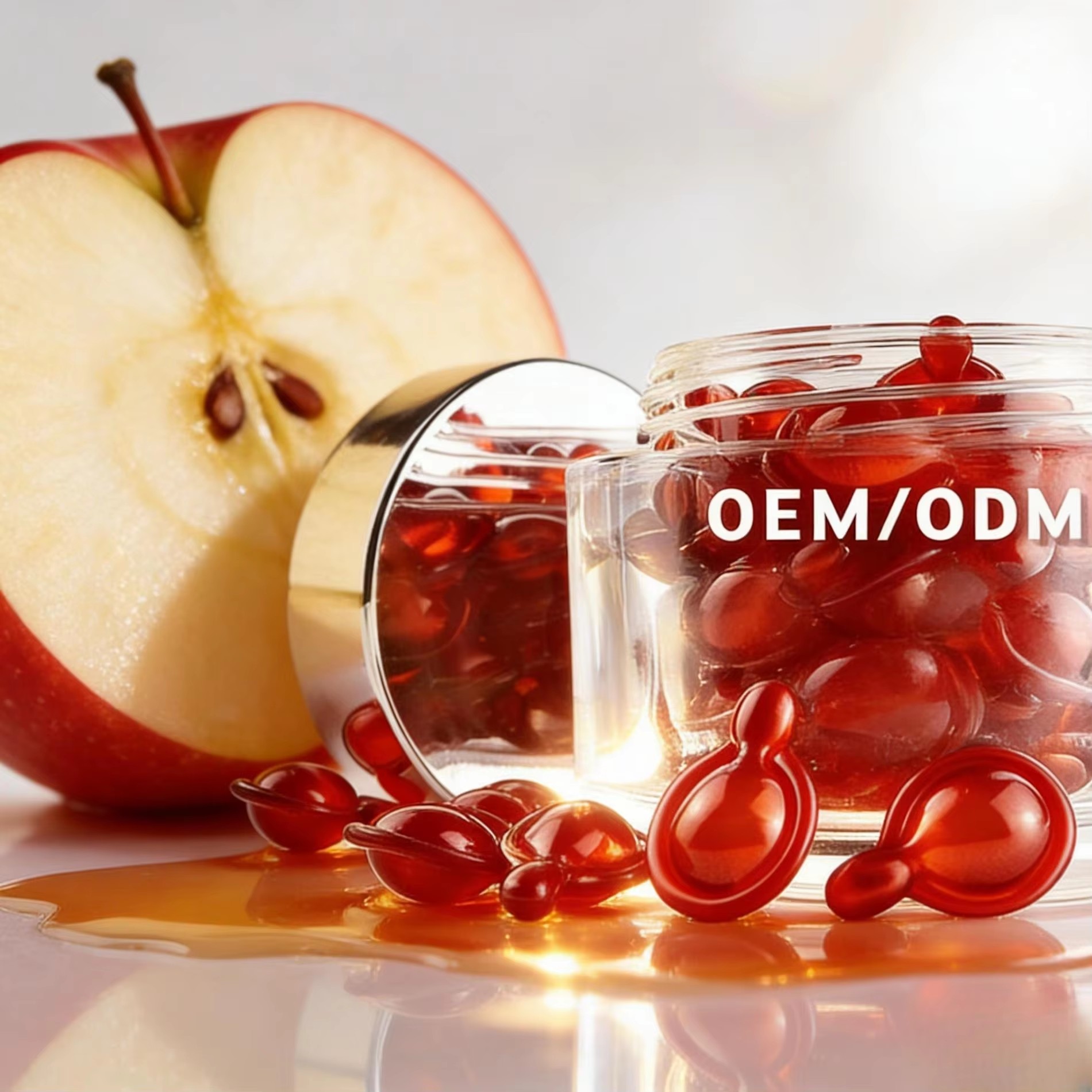  OEM Apple Stem Cell + Niacinamide Brightening Serum Softgel Capsules — Anti-Aging & Hydrating Face Essence