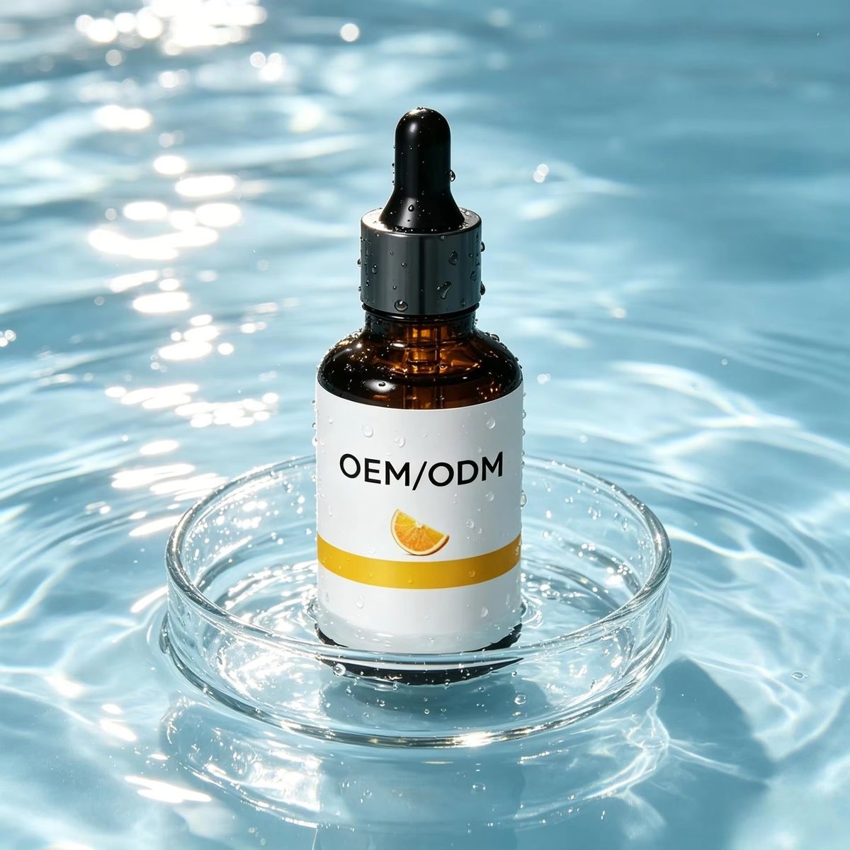 Custom Vitamin C + Hyaluronic Acid Brightening Face Serum — Moisturizing & Hydrating Essence OEM/ODM
