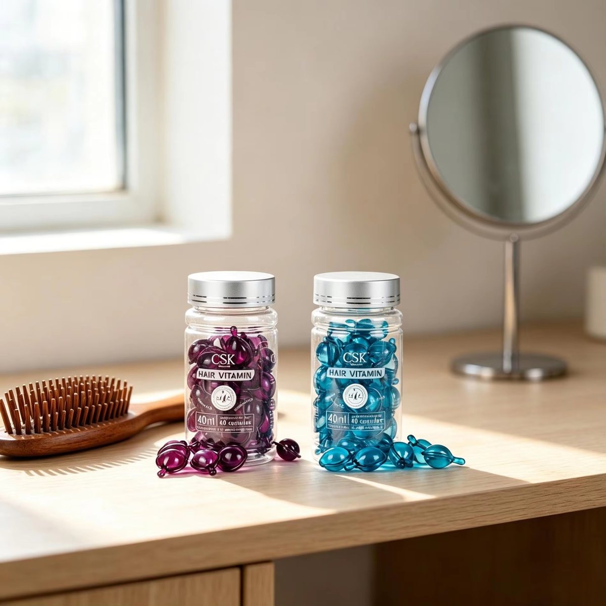 Custom Anti-Frizz Smoothing Hair Care Oil Capsules — Nourishing No-Rinse Disposable Treatment OEM