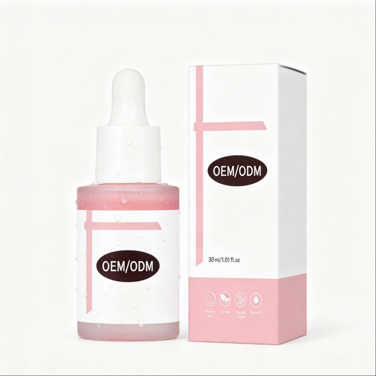 OEM Rose Pink Peptide Face Serum Rejuvenating Firming Moisturizing Custom Source Factory