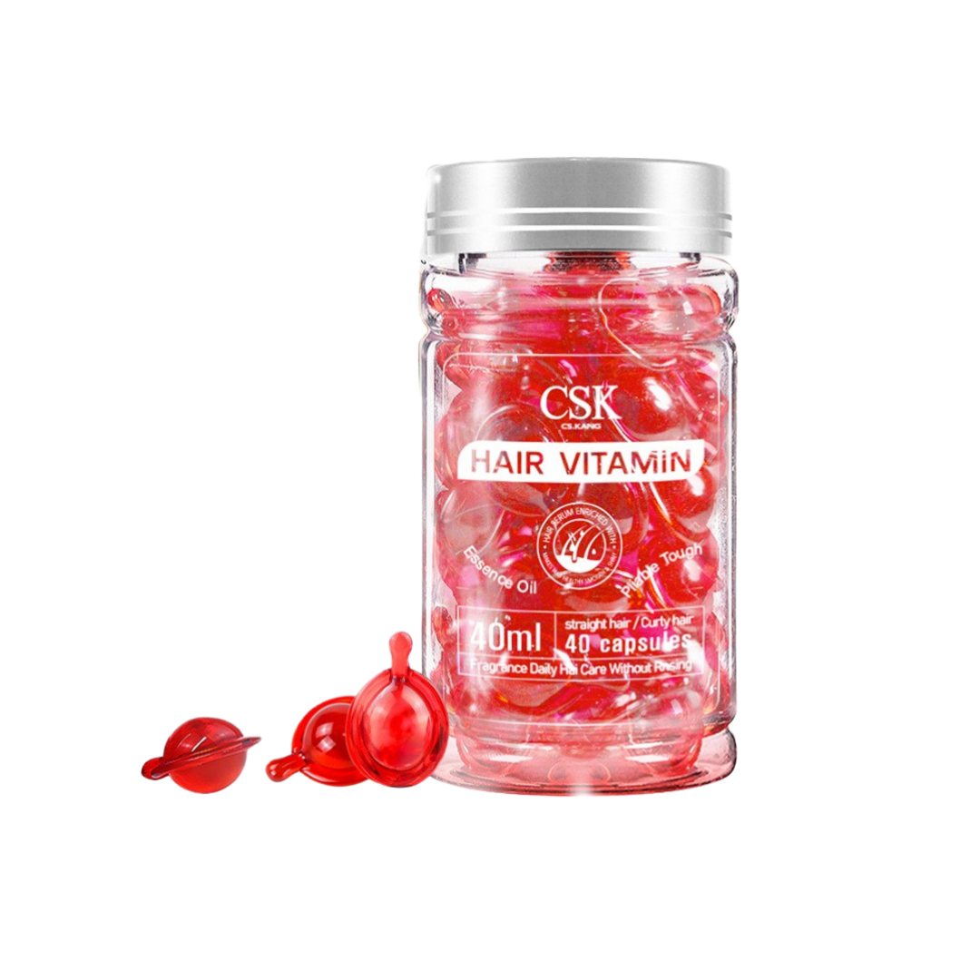 Capsules Hair Serum with Vitamin E for Damaged Hair Repair Deeply Moisturizing & Nourishing