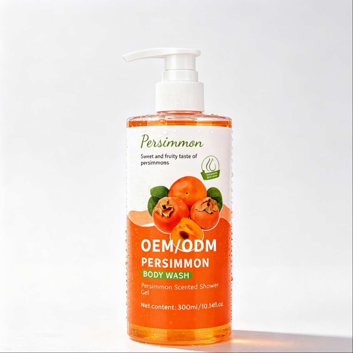OEM Persimmon Extract Body Wash Deodorizing Moisturizing Nourishing Shower Gel Natural Antioxidant Source Factory