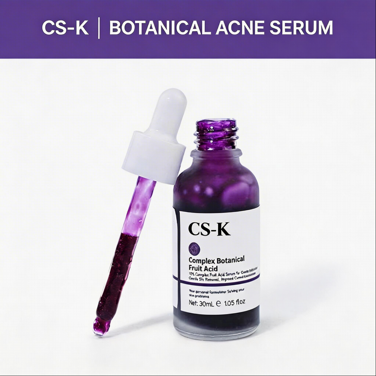 OEM Cross-border AHA Complex Facial Serum Salicylic Acid Lactic Acid Anti-Wrinkle 30ml-Exfoliating Soften Keratin Face Serum