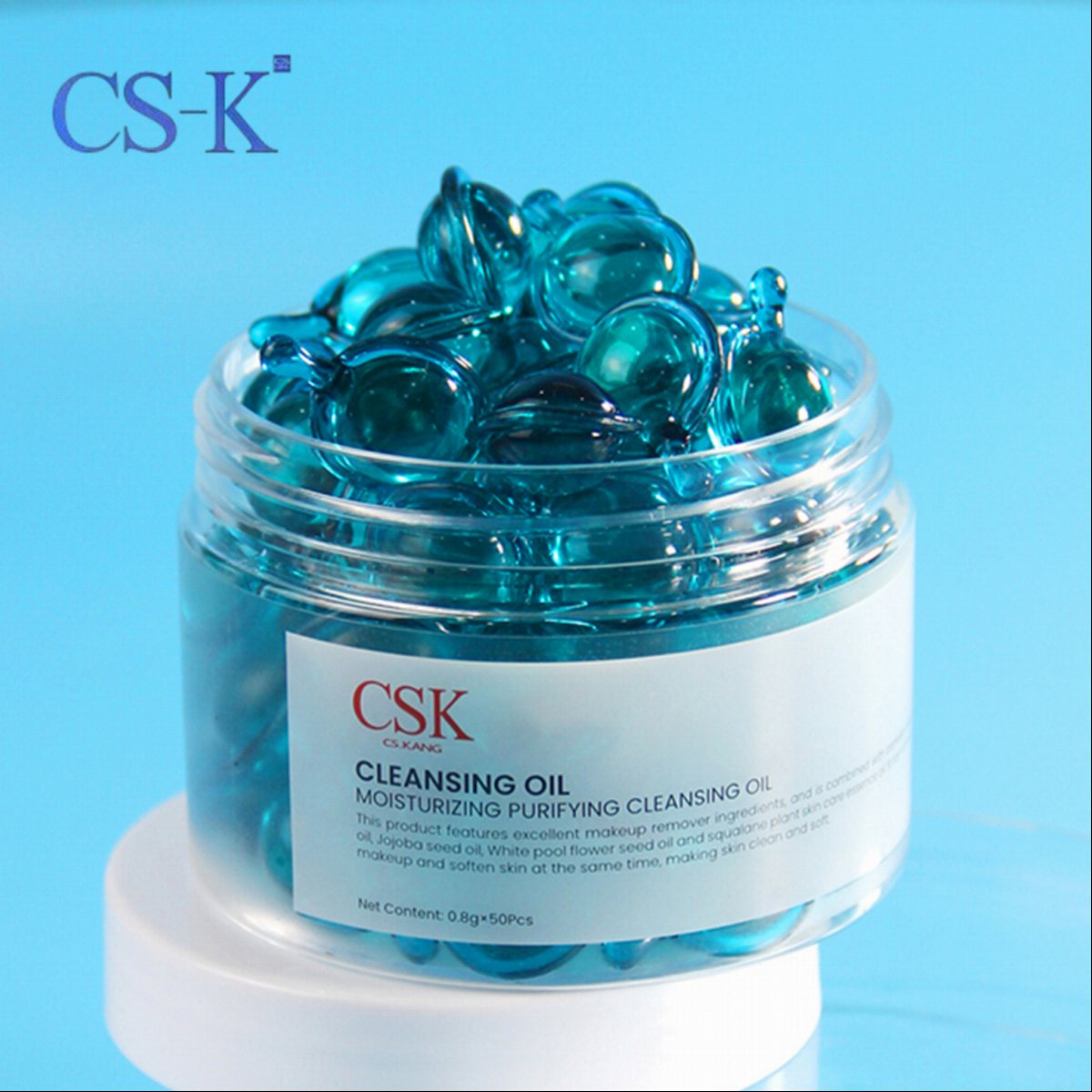 CS-K OEM Camellia Meadowfoam Jojoba Oil Capsule Essence Herbal Makeup Remover Moisturizer for All Skin Types Wholesale Supply
