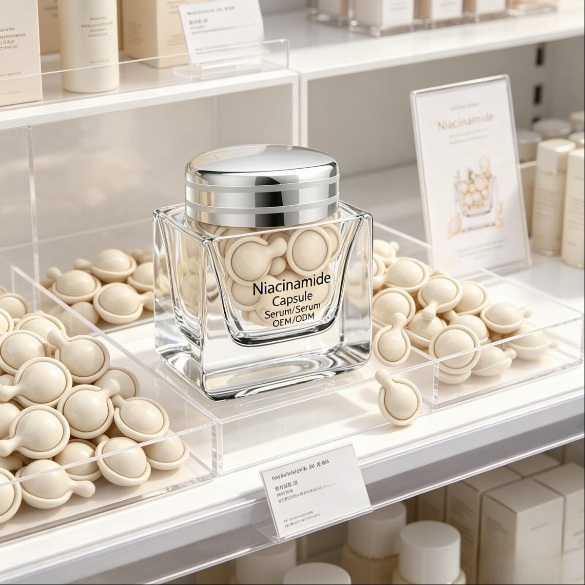 Niacinamide Capsule Serum Brightening Facial Essence Skincare OEM/ODM Private Label Manufacturer