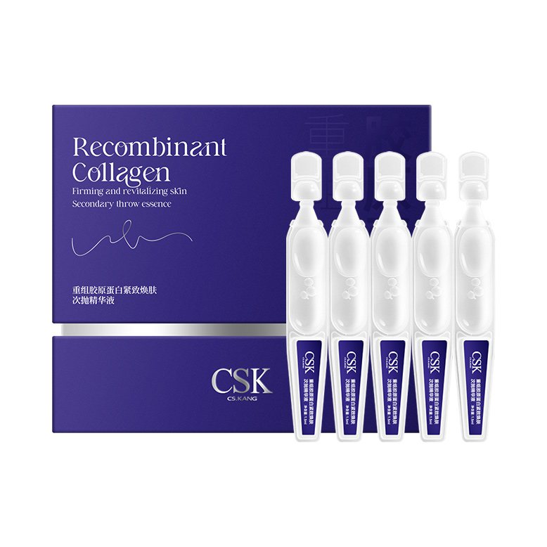 Single-dose Recombinant Collagen Serum Anti-Aging Whitening Firming Revitalizing Smooth Wrinkles Private Label Face Neck Care
