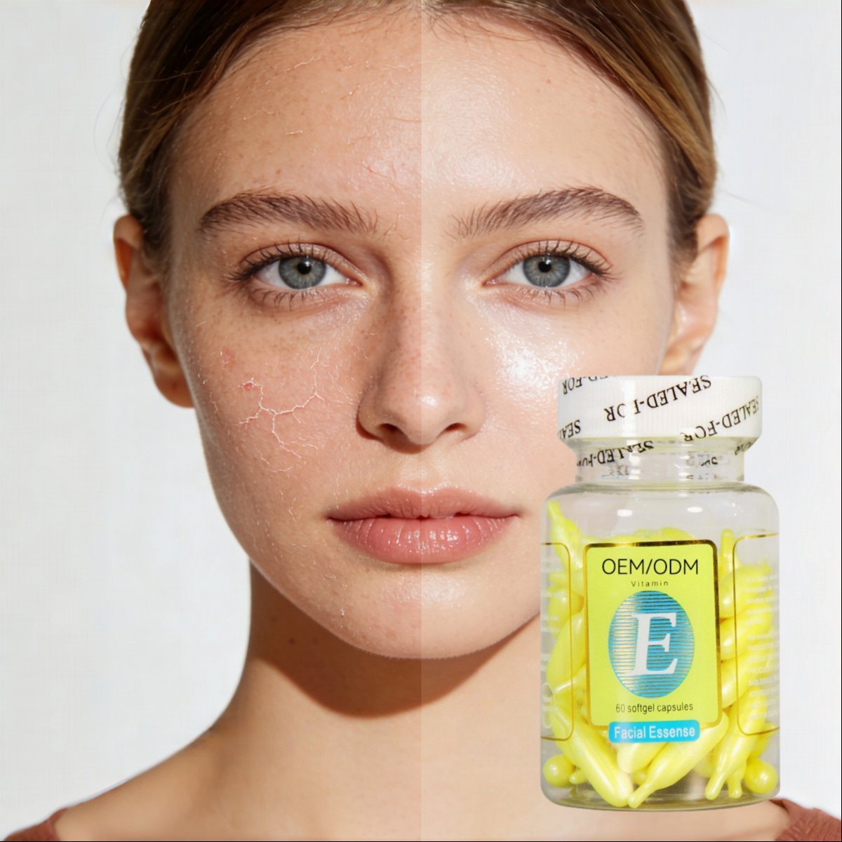 Moisturizing Vitamin E Capsules Brighten Skin Tone Facial Essence Capsules Wholesale Smooth Fine Lines