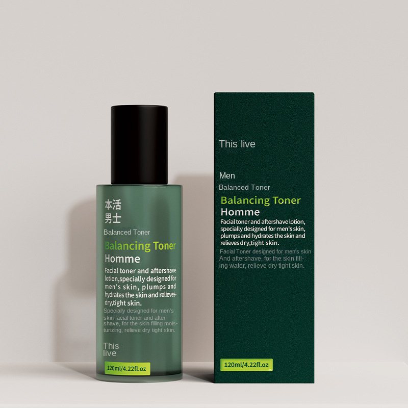 Men's Balance Toner Lotion for Night Use Dry Skin Water & Oil Moisturizing General Skin Care Product
