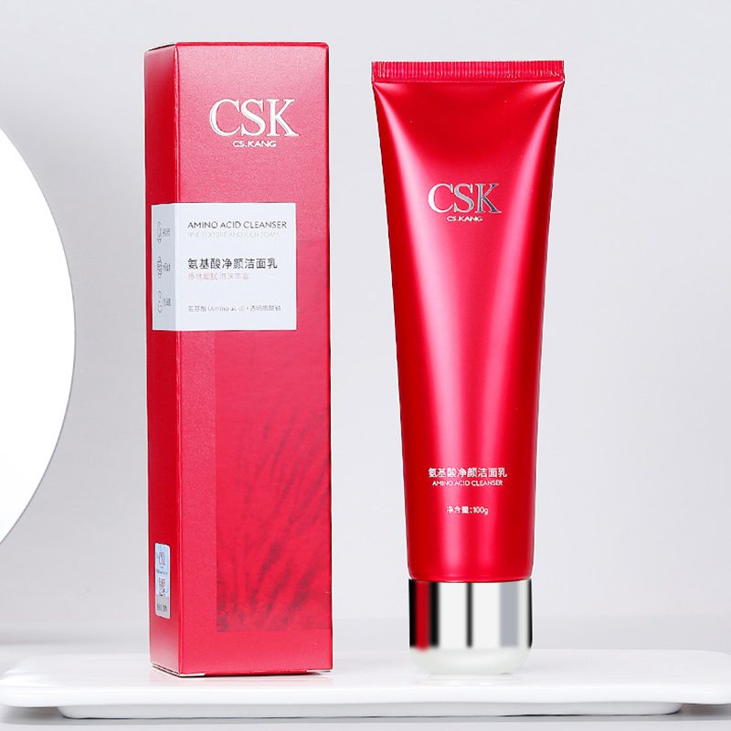 Organic Sodium Hyaluronate and Amino Acid Facial Cleanser Gentle Hydrating Moisturizing Pore Cleanser Cream Formula Wholesale