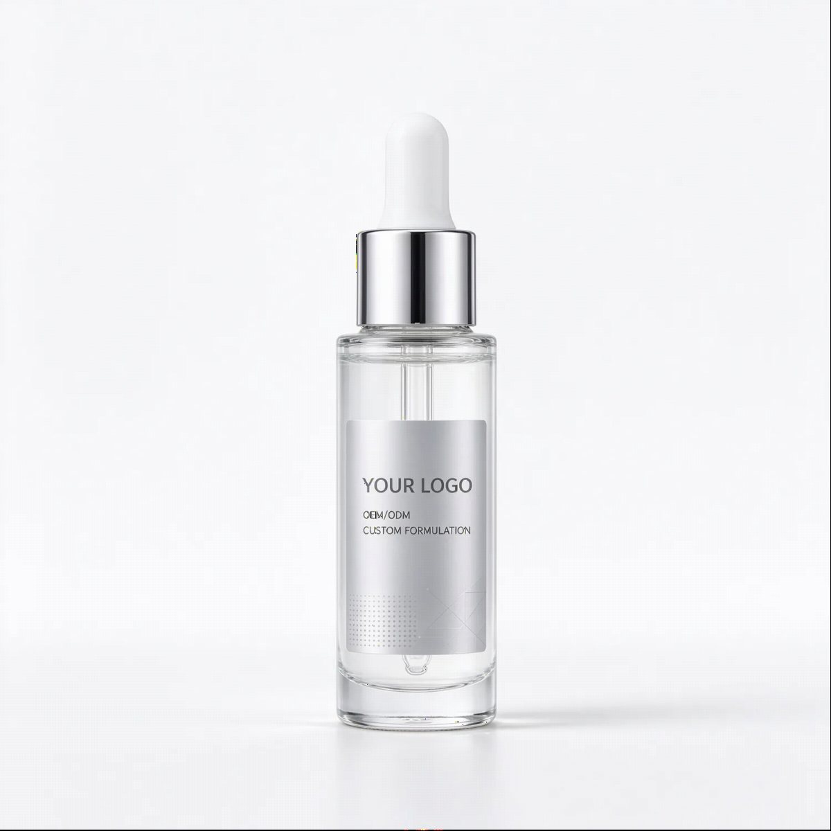 Silver Collar Serum Dropper Bottle | OEM ODM Private Label
