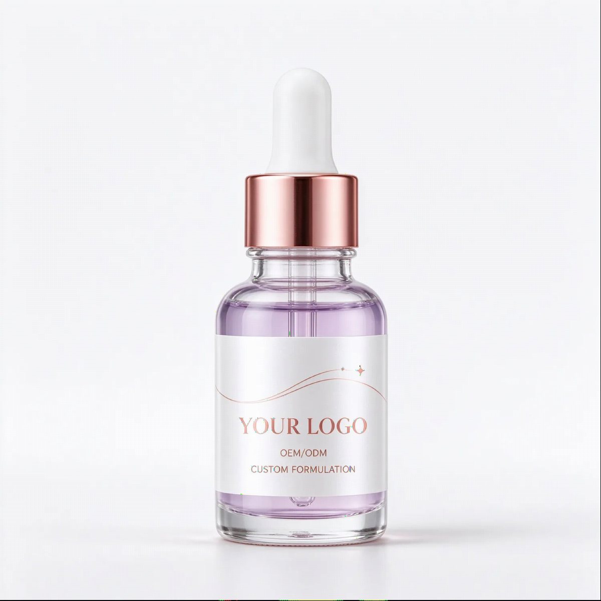 Rose Gold Collar Serum Dropper Bottle | OEM ODM