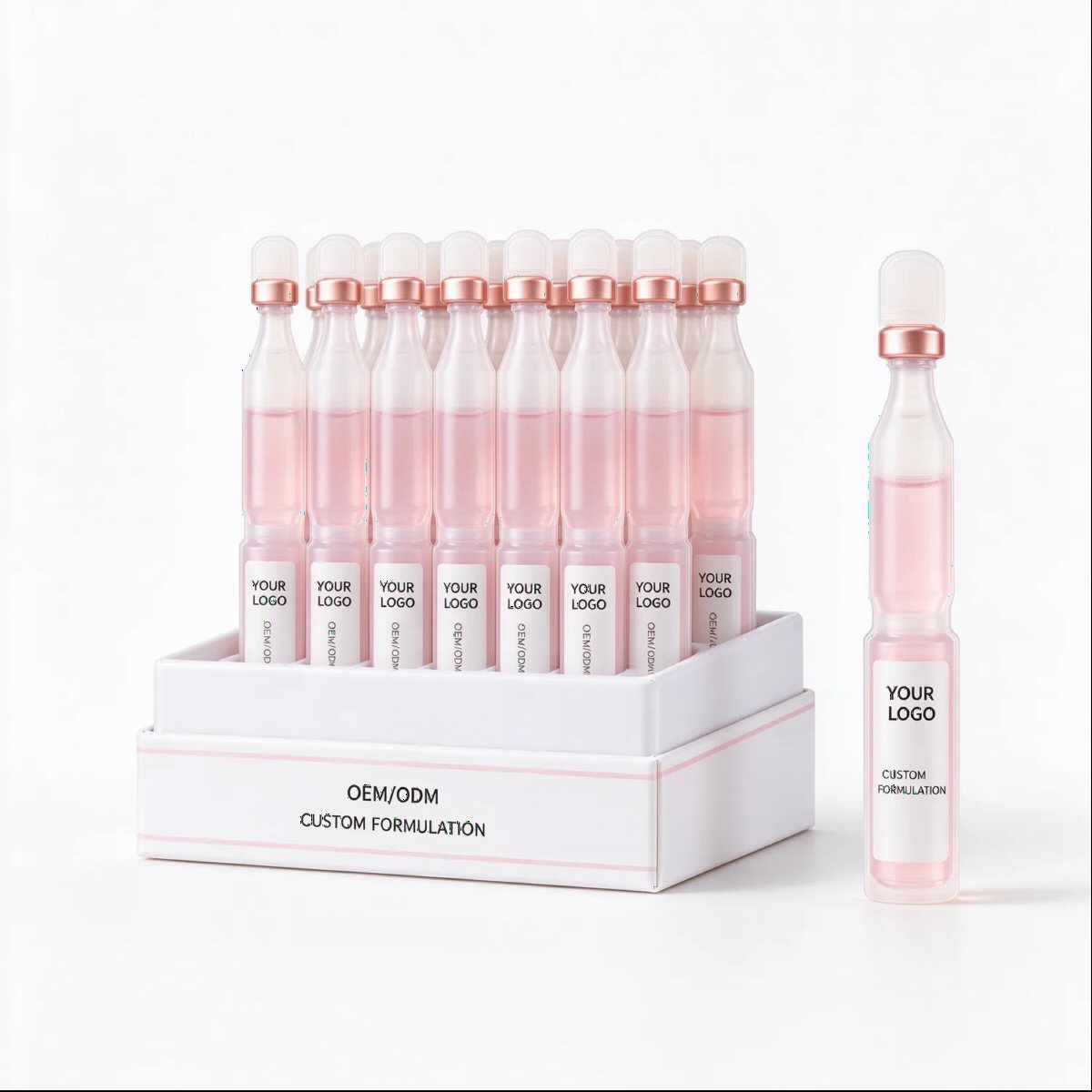 Twenty-Four Pink Ampoule Tray | OEM ODM Private Label