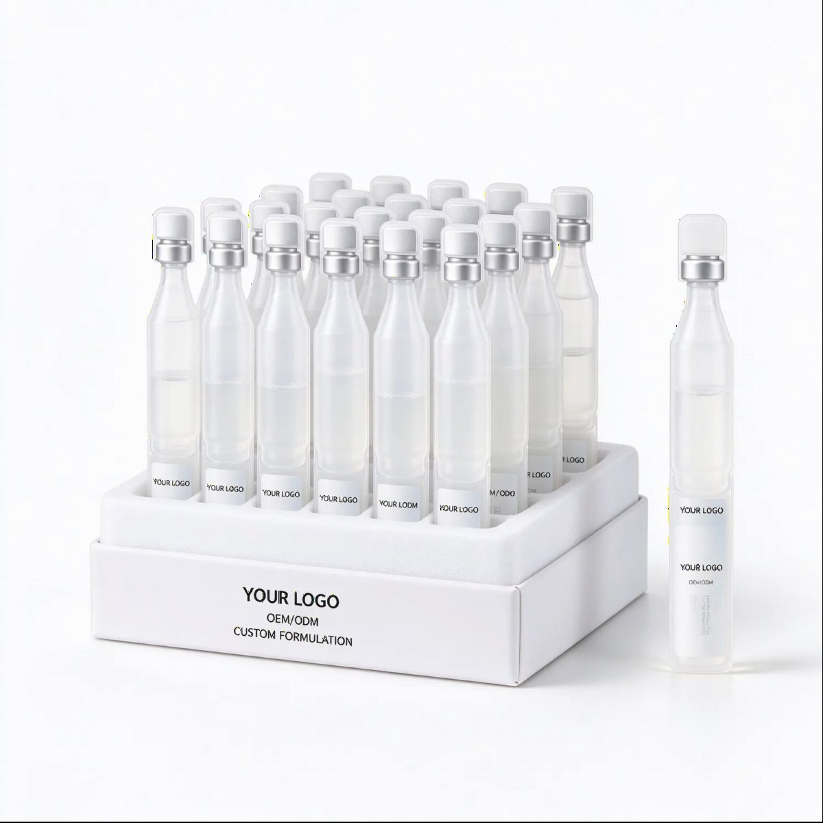 Twenty-Vial Ampoule Tray Set | OEM ODM Custom Formula