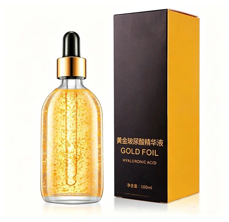 Gold Foil Hyaluronic Acid Facial Serum | OEM ODM Beauty Line