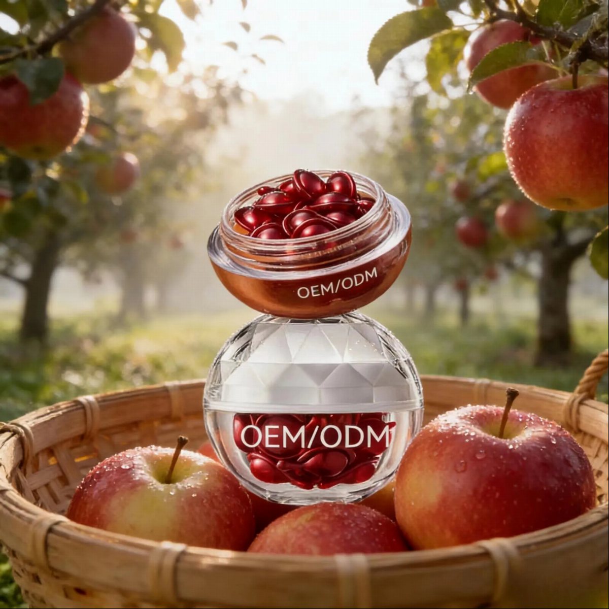 Red Apple Brightening Serum Capsules | OEM ODM Essence Maker