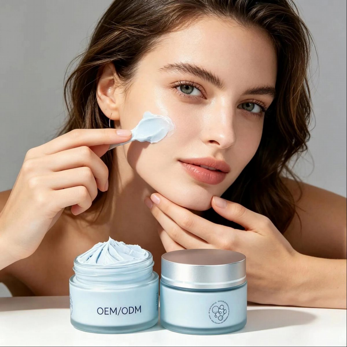 Blue Hydrating Peptide Cream Jar | OEM/ODM Fragrance Capsule