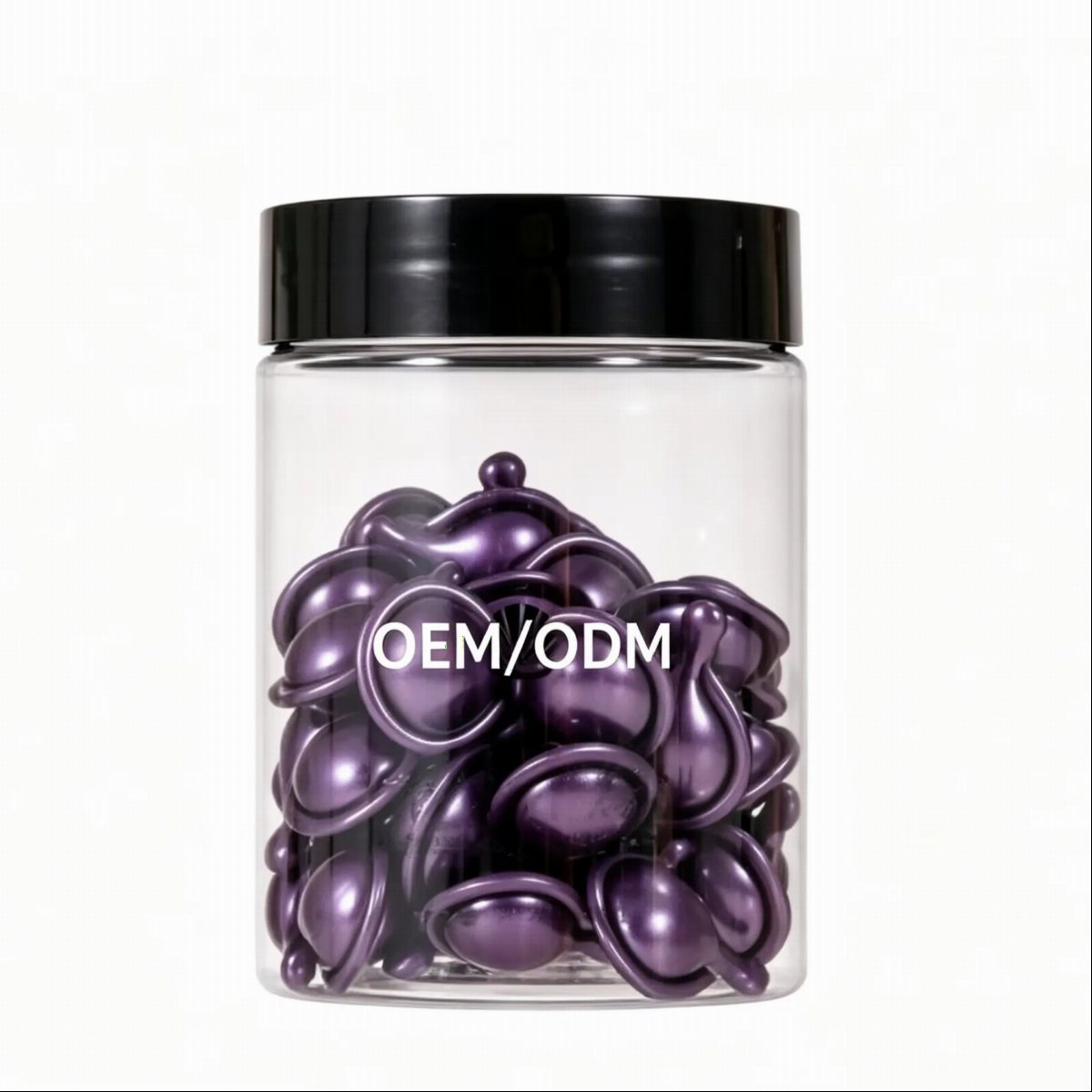 Purple Capsule Jar with Black Lid | OEM/ODM Beauty Fragrance