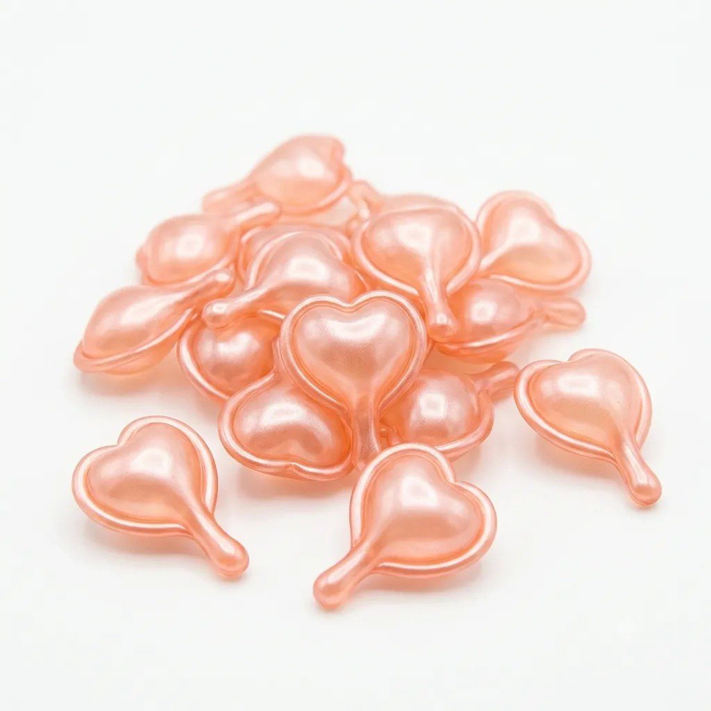 Peach Heart Shaped Body Oil Capsules | OEM ODM Essence Maker