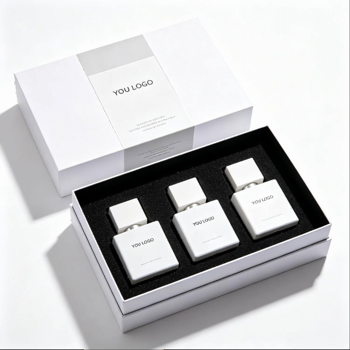 Silver Frame Three Bottle Perfume Set