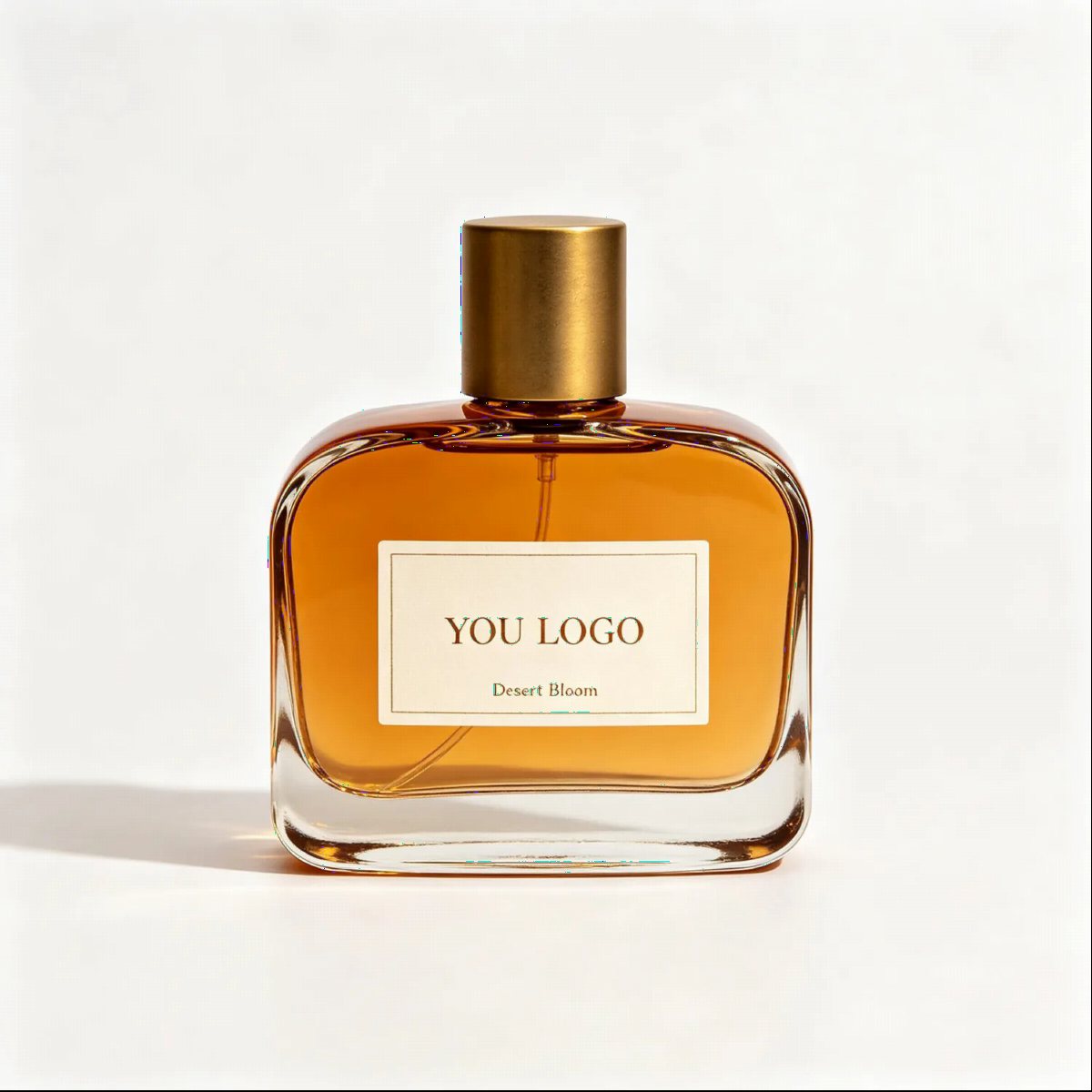 Cognac Amber Curved Perfume Bottle