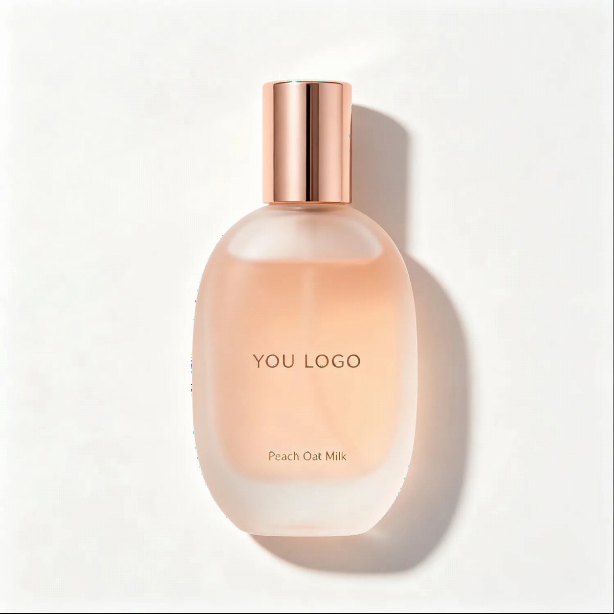 Peach Oval Perfume Bottle
