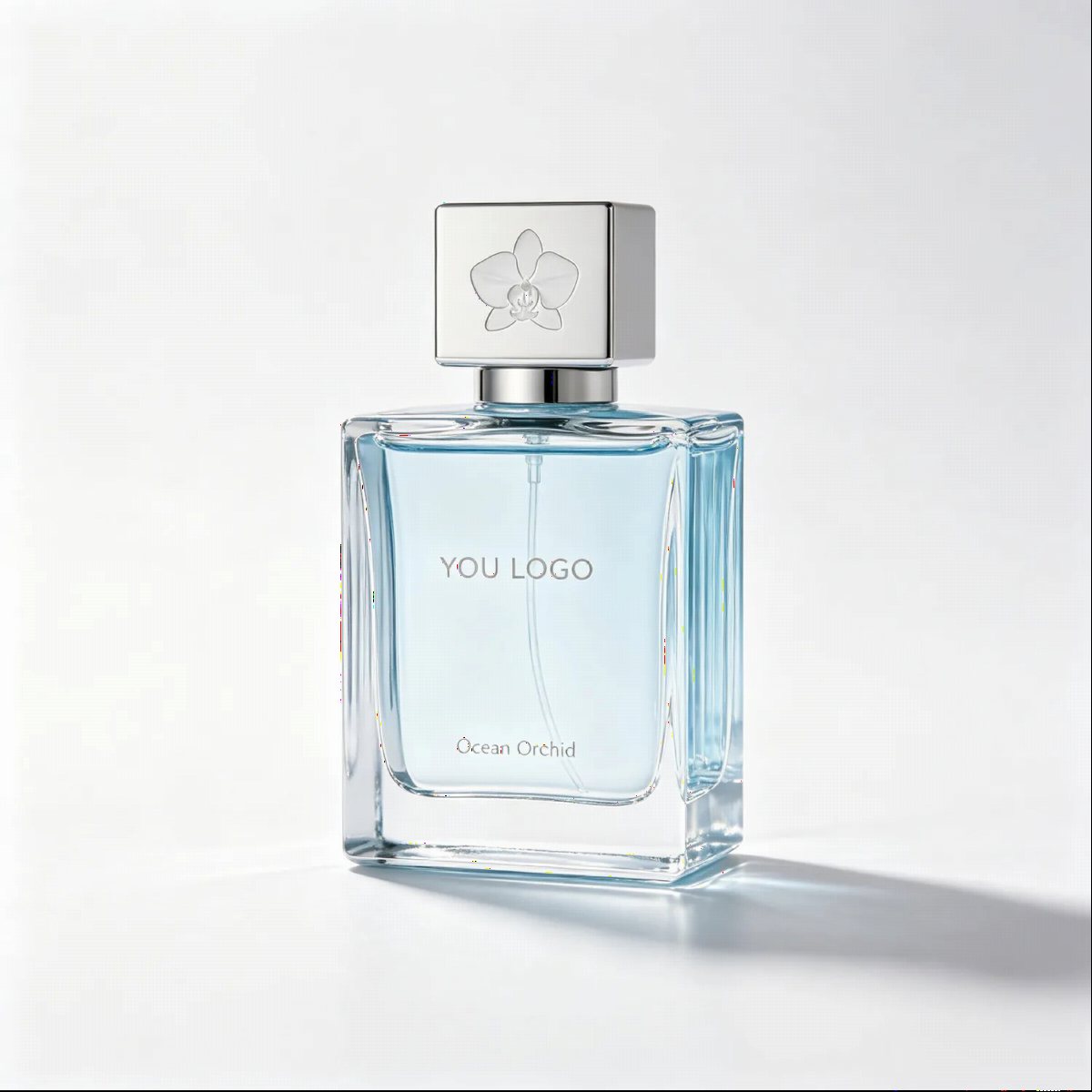 Azure Crystal Cube Perfume Bottle