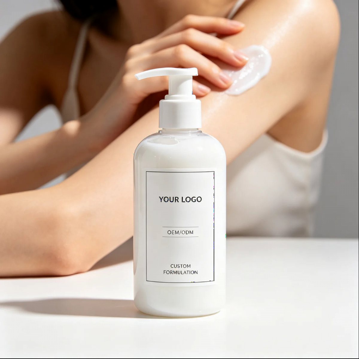 Body Lotion White Bottle