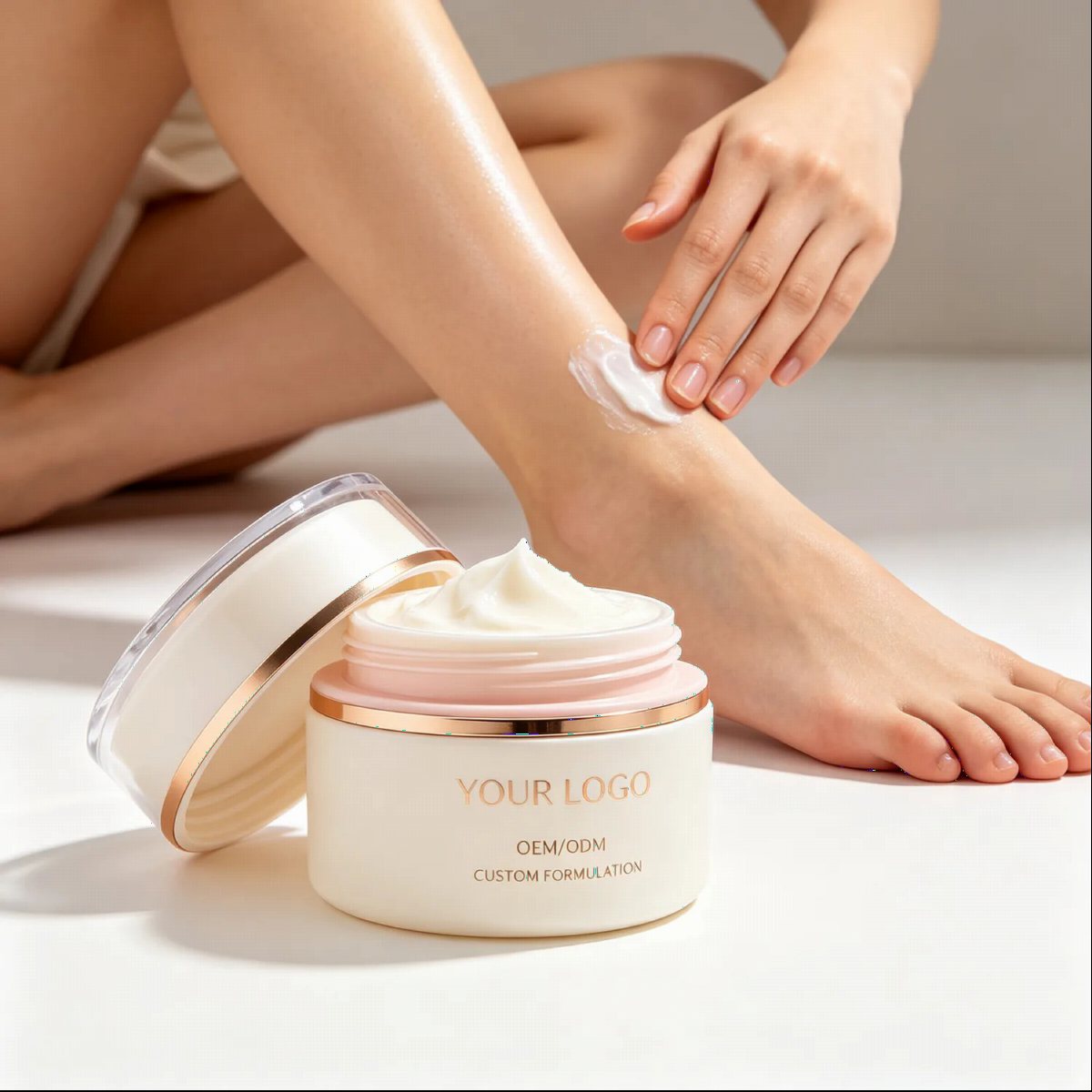 Exfoliating Foot Cream Pink Jar