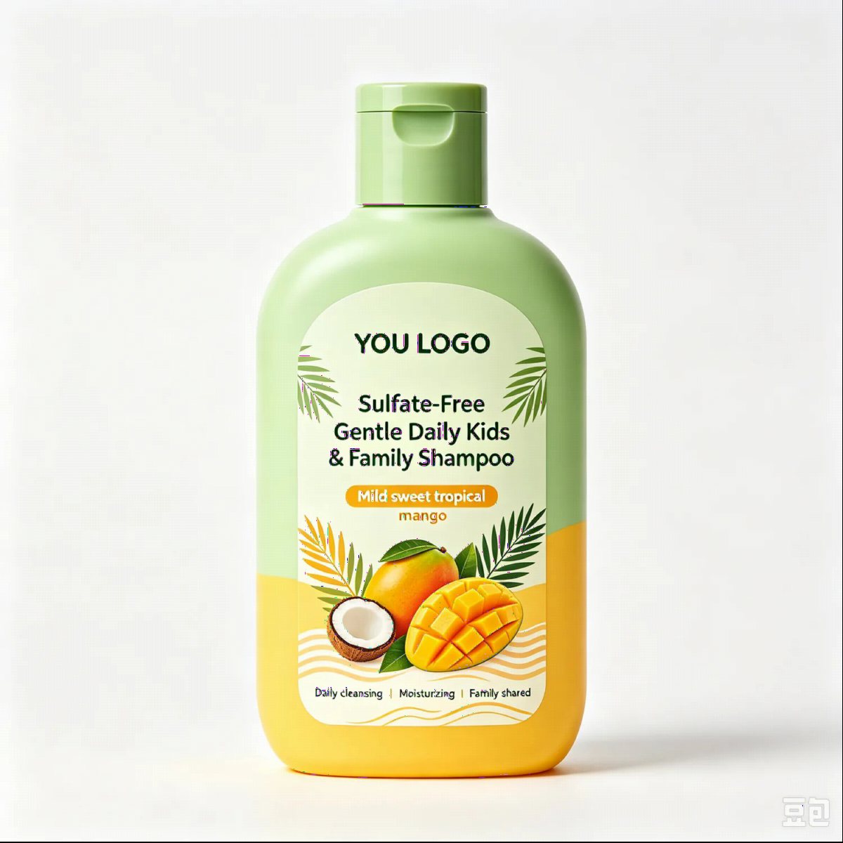 Sulfate-Free Gentle Daily Kids & Family Shampoo Coconut Mango