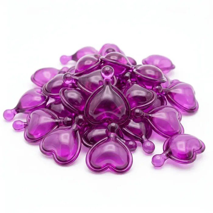 Light Purple Heart Capsule Facial Serum | OEM ODM Custom