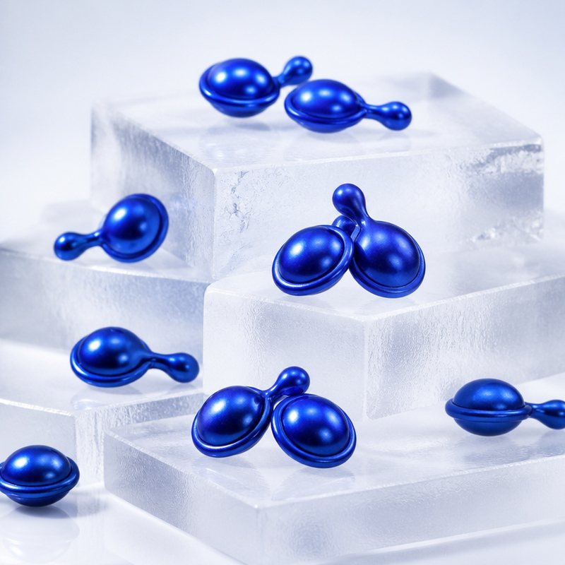 Custom Blue Copper Peptide Firming Facial Serum Capsules - Anti-Wrinkle, Firming & Deep Repair OEM